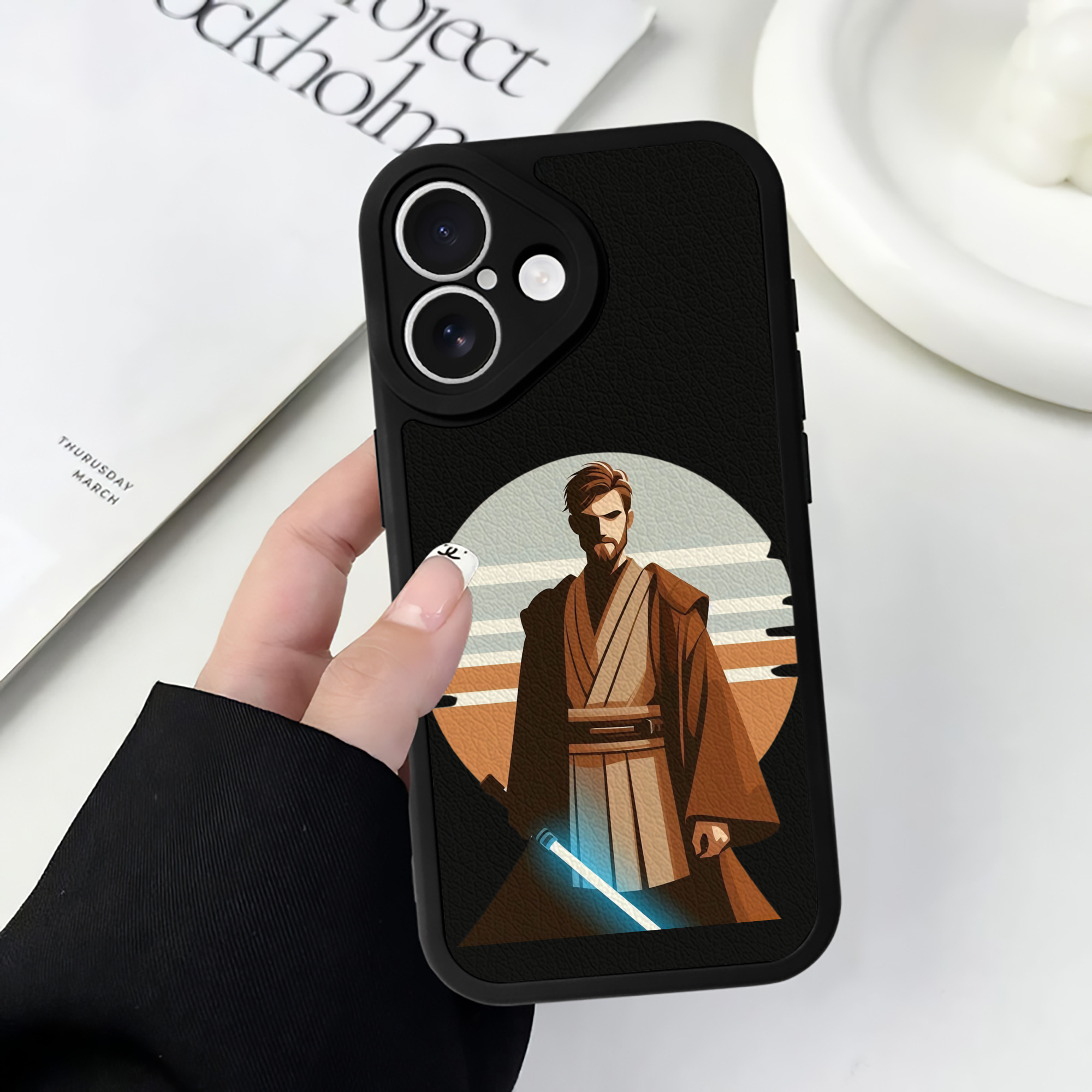 （画像用） スター・ウォーズ Star Wars 【iPhone 16シリーズ対応】シリコンスマホケース（レザー調） 材質：シリコン